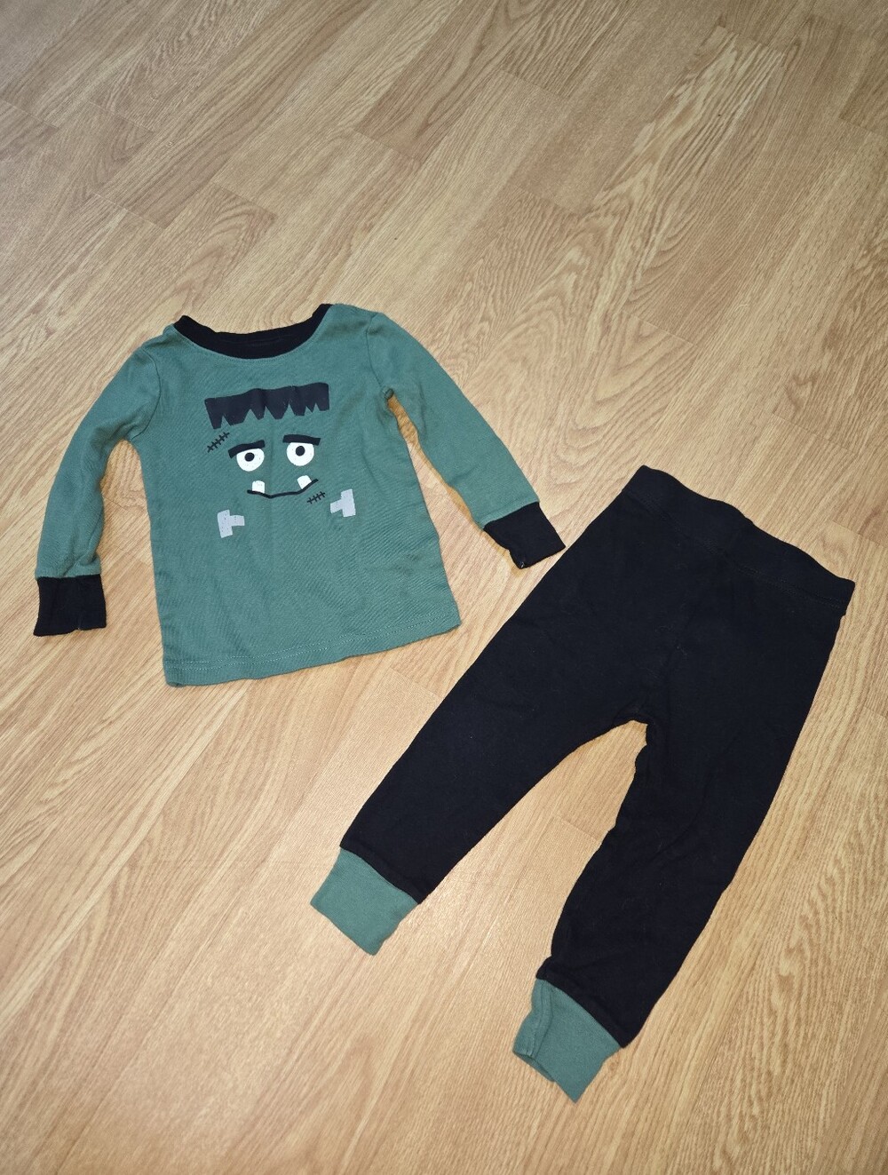 Old Navy Baby Frankenstein Monster Pajamas Shirt & Pants Halloween 18/24 Months